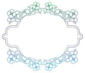 Beautiful gradient frame. Color silhouette frame for advertisements, wedding and other invitations or greeting cards. Raster clip art.