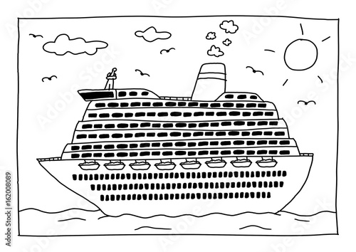&quot;Ausmalbild Kreuzfahrtschiff&quot; Stockfotos und lizenzfreie