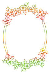 Beautiful gradient frame. Color silhouette frame for advertisements, wedding and other invitations or greeting cards. Raster clip art.