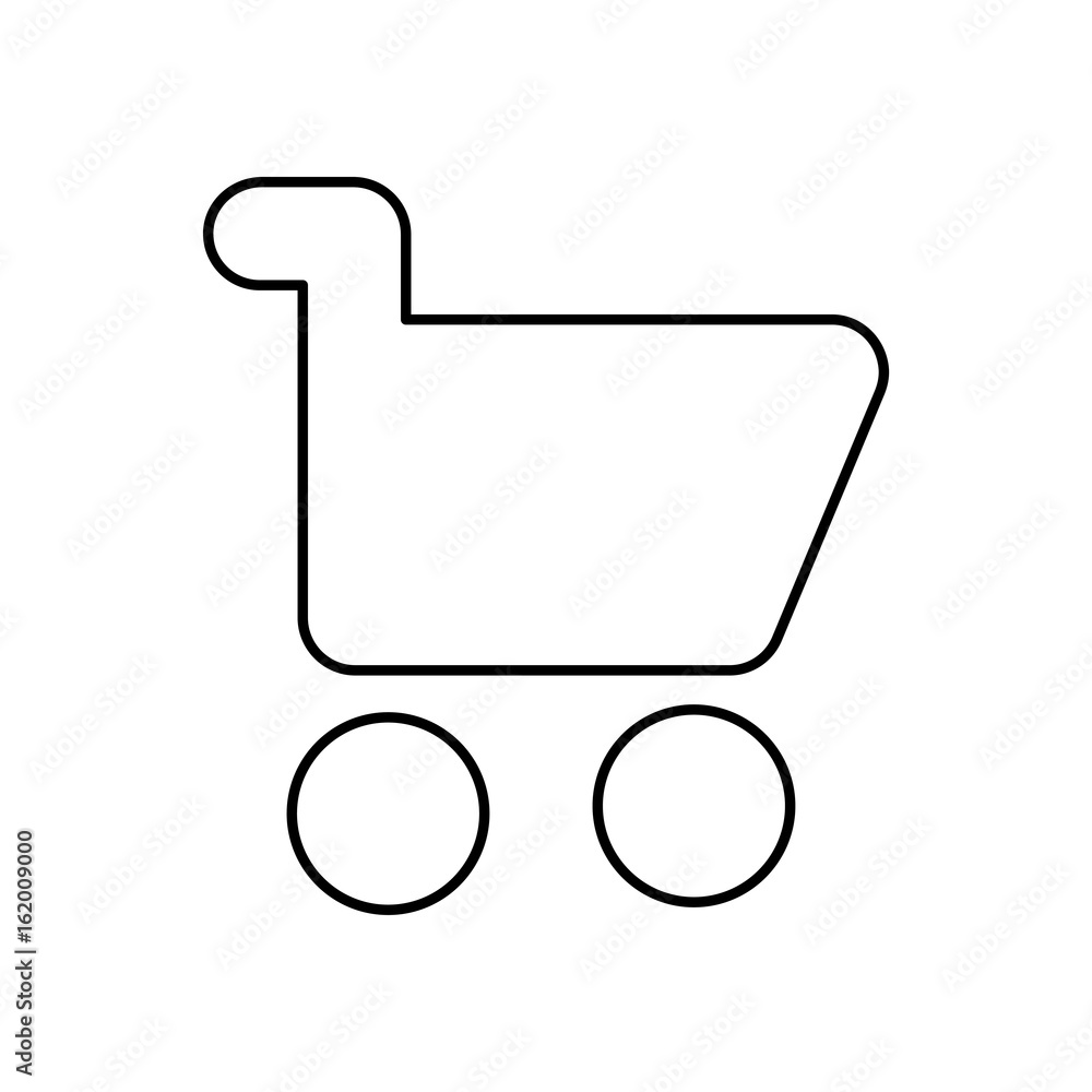 Poster shopping cart icon vector. isolated vector lined illustration for web or app design.