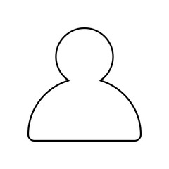 Vector profile outline icon. Isolated vector lined illustration for web or app design.