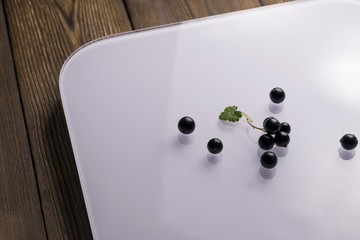 Black currant on a white background