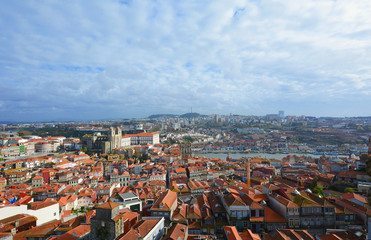 Fototapeta na wymiar Aerial view of Porto, Portugal.