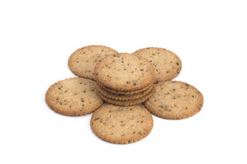 Cookies on a white background