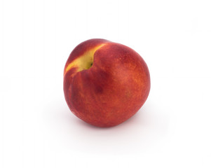 Nectarine on a white background