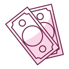 bill money dollar icon vector illustration design