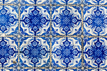 Traditional ceramic tiles Azulejos in Lisbon