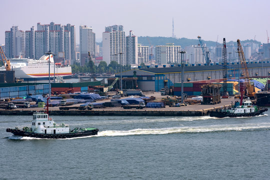 Panorama Of Incheon Port, Korea