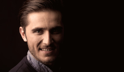 Obraz premium young man close up portrait