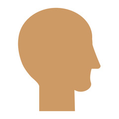 head silhouette flat icon vector illustration design graphic