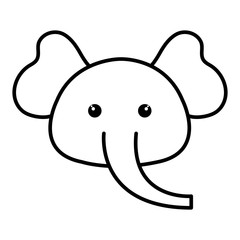 Stuffed animal elephant icon vector illustration design image  