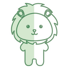 Stuffed animal lion icon vector illustration design shadow 