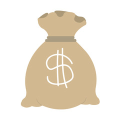 Bank money bag icon vector illustration design graphic