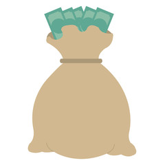 Bank money bag icon vector illustration design graphic