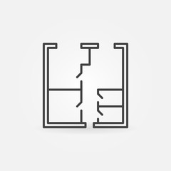 Whiteprint concept vector icon