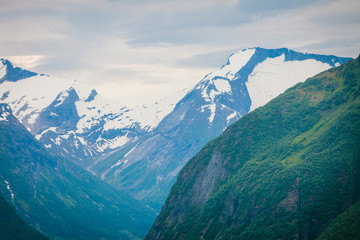 Mountains summer landscape in Norway.