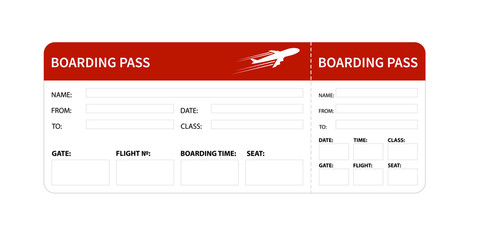 Red boarding pass
