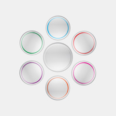 Vector info graphics for business presentations Or Web bubble icons