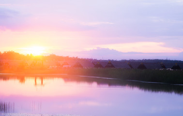 sunset nature background.