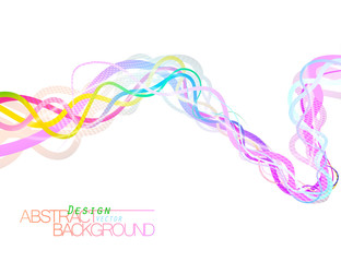 Abstract colorful flow in a white vector wallpaper background