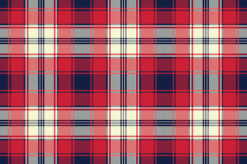 Fabric texture check plaid seamless pattern