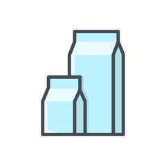 package of milk colored icon