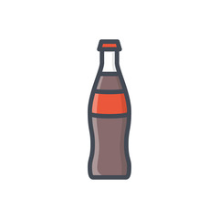 Glass Coke drink colored icon