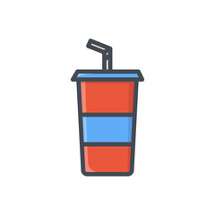 Soda drink colored icon