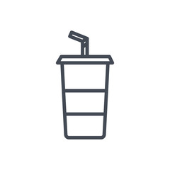 Soda drink line icon