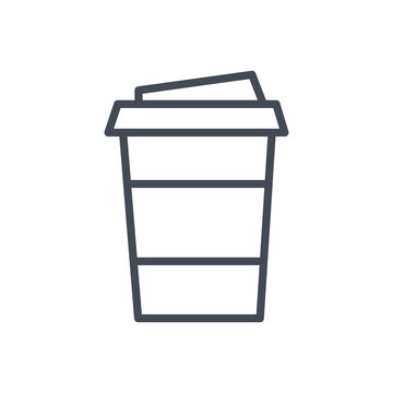 Cup of coffee drink line icon