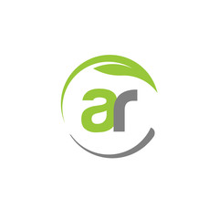 creative letter AC with circle green leaf ecology nature element vector,letter AC logo and abstract organic leaf logo