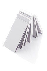 stack of blank business card on white background, filter effect