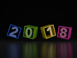     New Year 2018 - 3D Rendering Image 