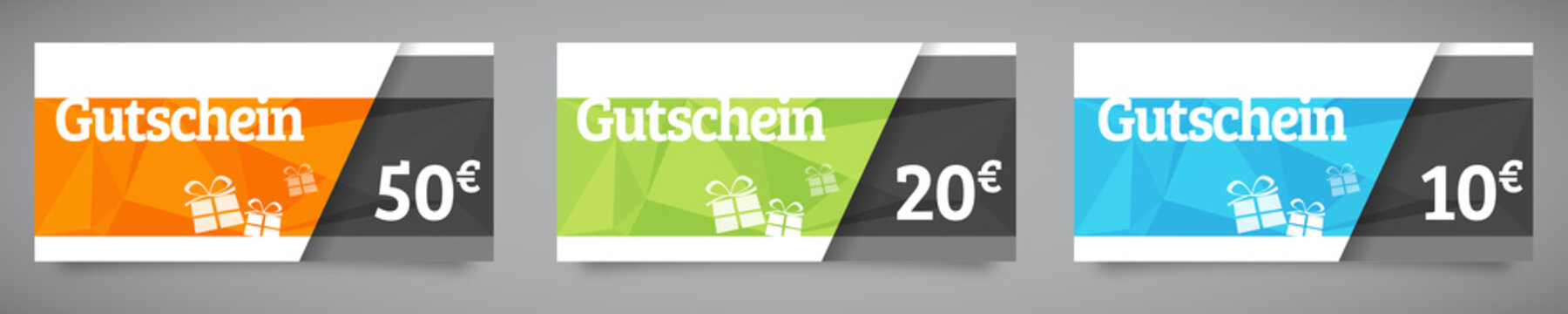 Gutscheine 50, 20, 10 euros