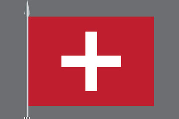 Obraz premium Switzerland flag, official colors. National Switzerland flag. Flat vector illustration. EPS10.
