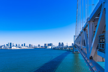 レインボーブリッジから見る東京ベイエリア