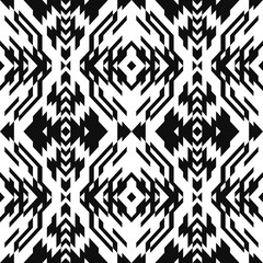Seamless pattern american indian style. Triangle ornament plaid. Navajo background. Textile geo print. Tribal swatch.