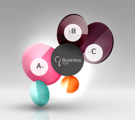 Glass circle infographics