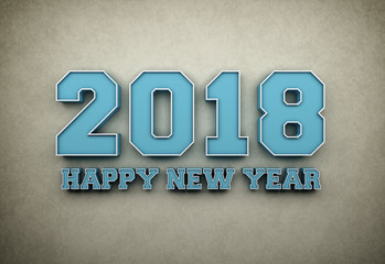 Obraz premium New Year 2018 - 3D Rendered Image 