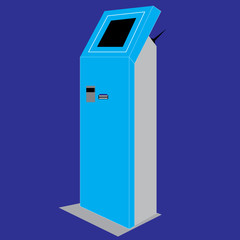 Vector Interactive Information Kiosk Terminal Display Screen Console Infokiosk.
