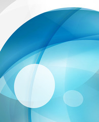 Glossy glass shiny bubble abstract background, wave lines