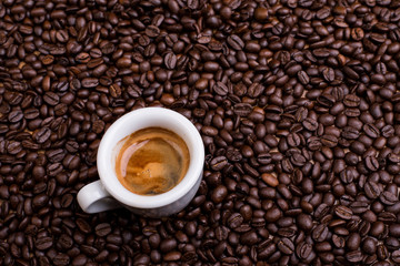 espresso a lot of coffee beans