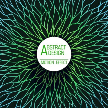 Abstract biological grid Design. Concept of Neural networks. Radial interweaving irregular structure. Vector 