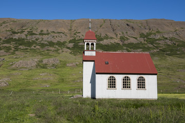 Fototapeta na wymiar Church at Gufudalur-Nedri