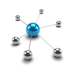 Fototapeta premium Metallic Spheres Linked Together