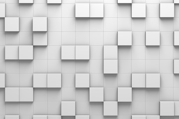 Squared Tiles 3D Pattern Wall