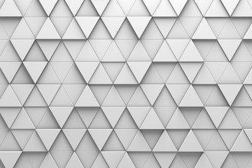 Triangular Tiles 3D Pattern Wall - obrazy, fototapety, plakaty