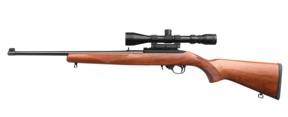 sniper rifle isolated on white