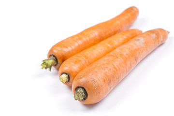 Carrots isolated on the white background.