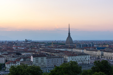 Fototapeta na wymiar Turin from Monte dei Cappuccini